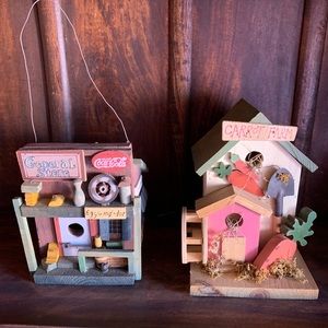 Handmade birdhouses